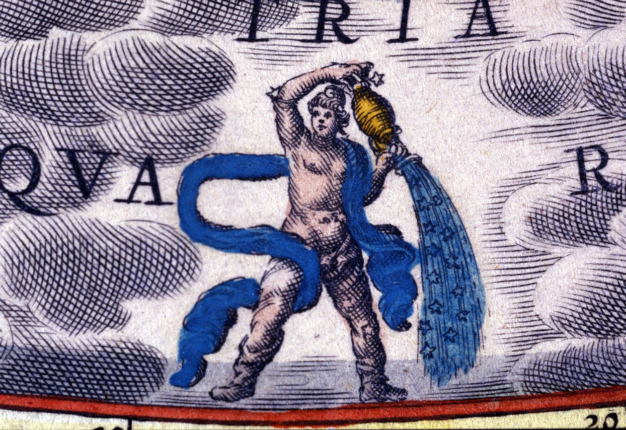 Horoskop: zodiakens tecken, Vattumannen. av Unknown artist