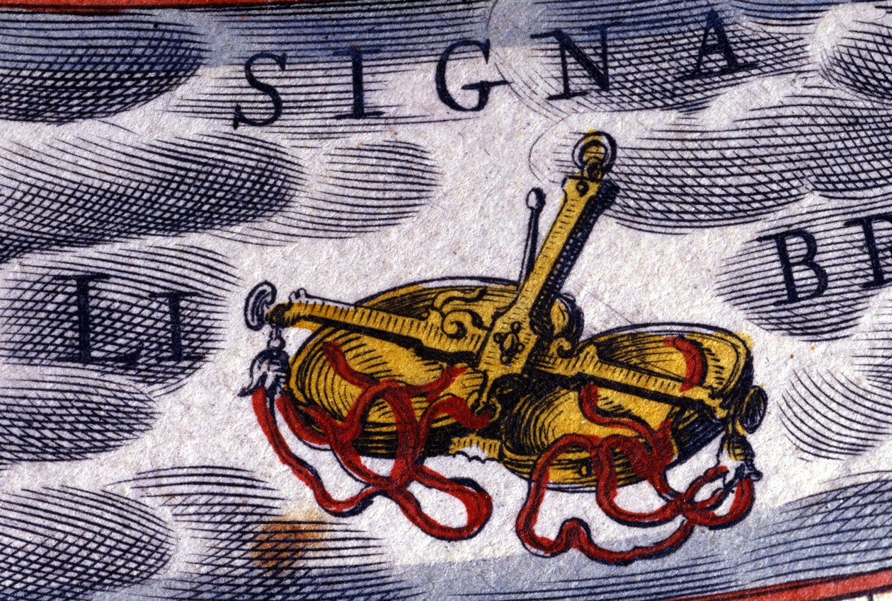 Horoskop: zodiakens tecken, Vågen. 1500-talsgravyr. av Unknown artist