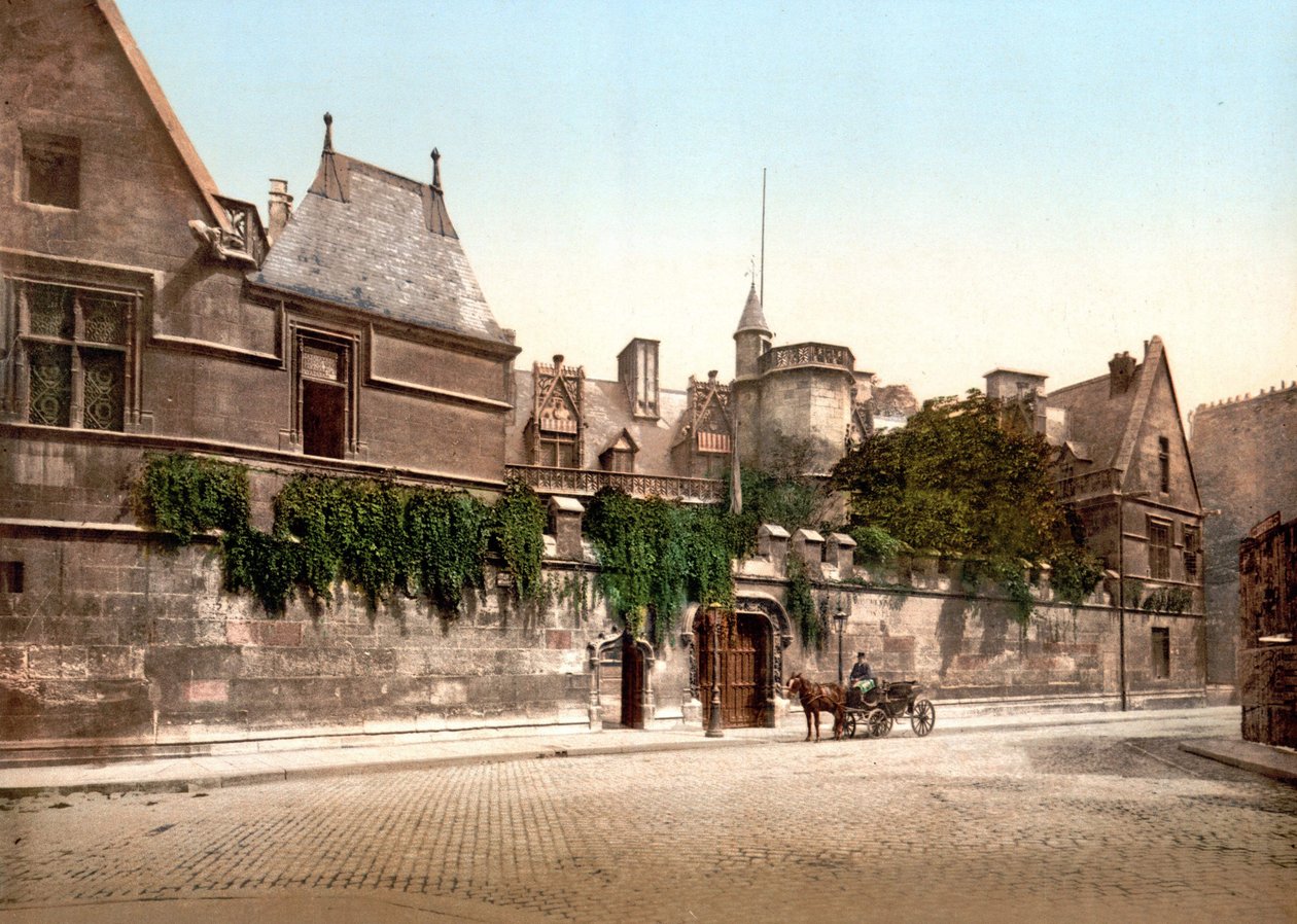 Hotel de Cluny Paris - fotokrom, ca 1900 av Unknown Artist