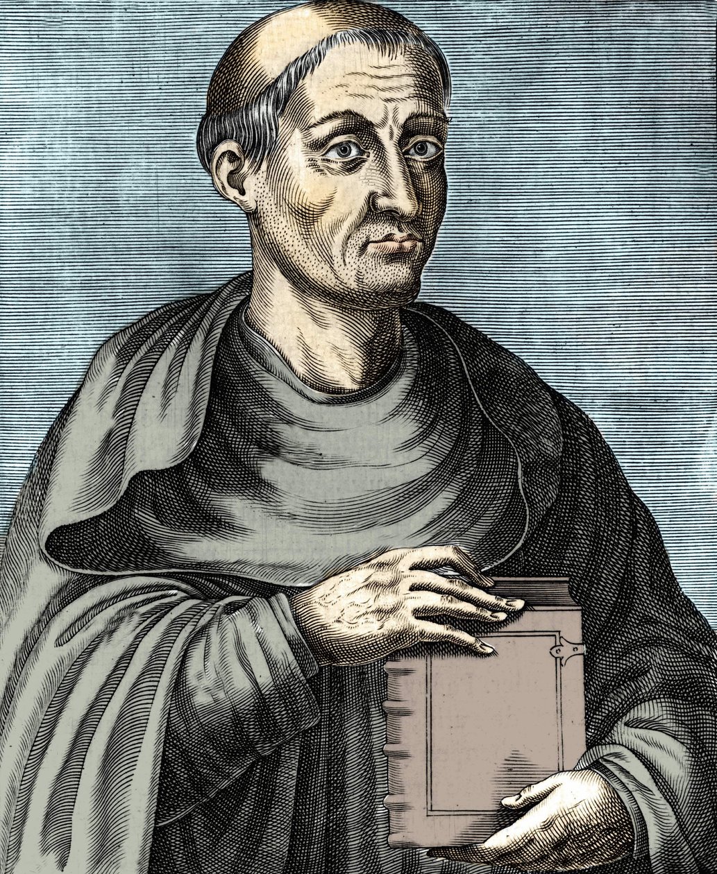 Hugues de Saint Victor. fransk teolog och filosof. 1100-talet. Gravyr från 1600-talet. av Unknown artist