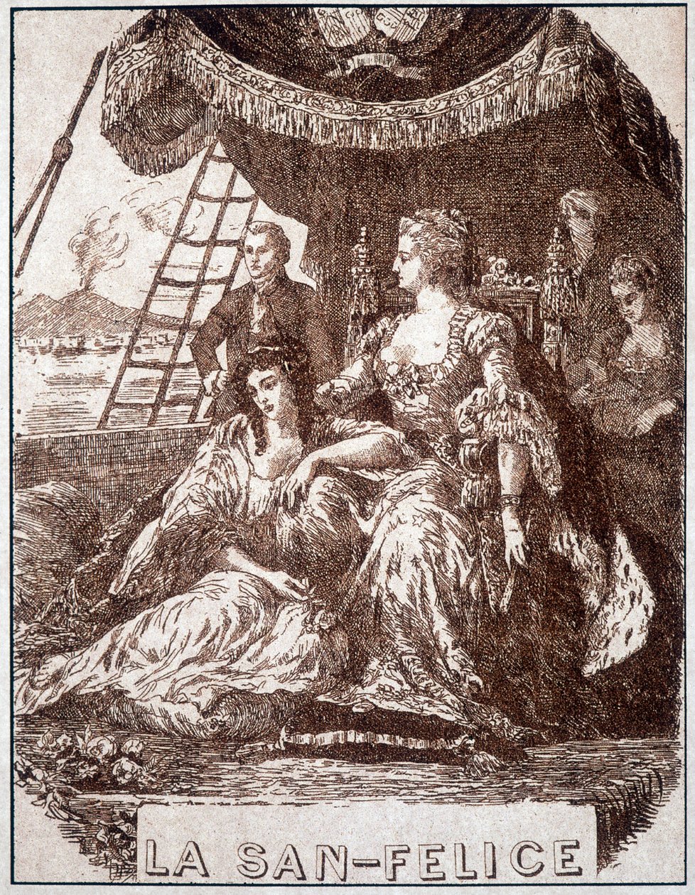 Illustration av "La San Felice"" av Alexandre Dumas far. Ed. A. Le Vasseur, Paris. av Unknown artist
