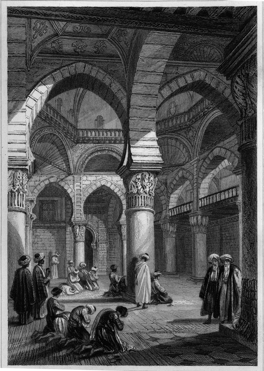 Interiör av en moské i Alger av Unknown artist