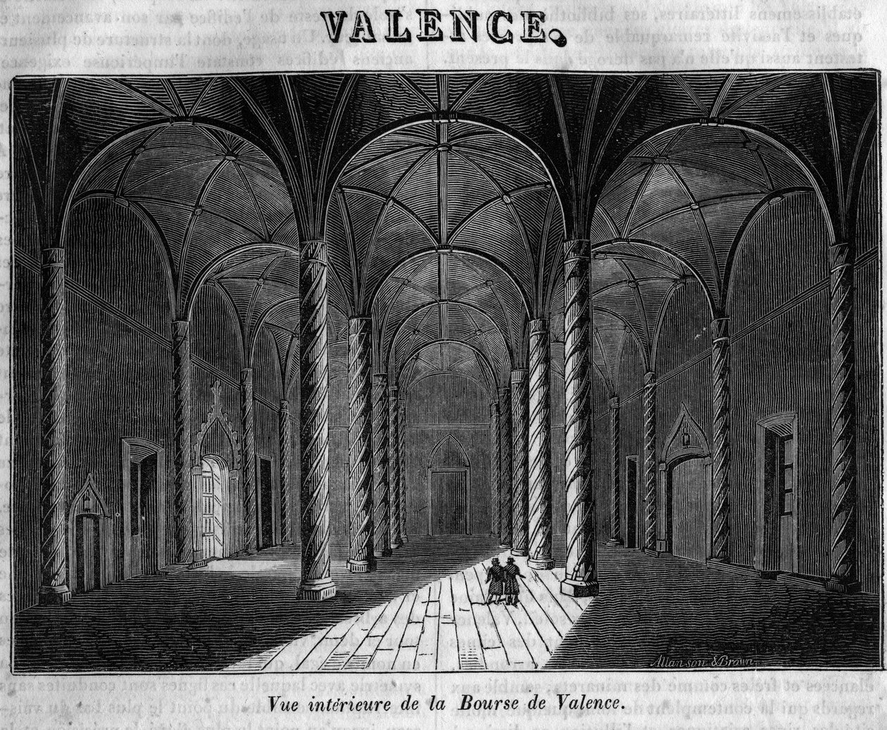 Invändig bild av Valencia-börsen på 1800-talet. av Unknown artist