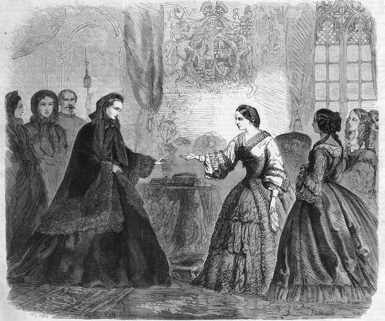 Intervju med Impress Eugenie och drottning Victoria på Windsor Castle den 3 december av Unknown artist