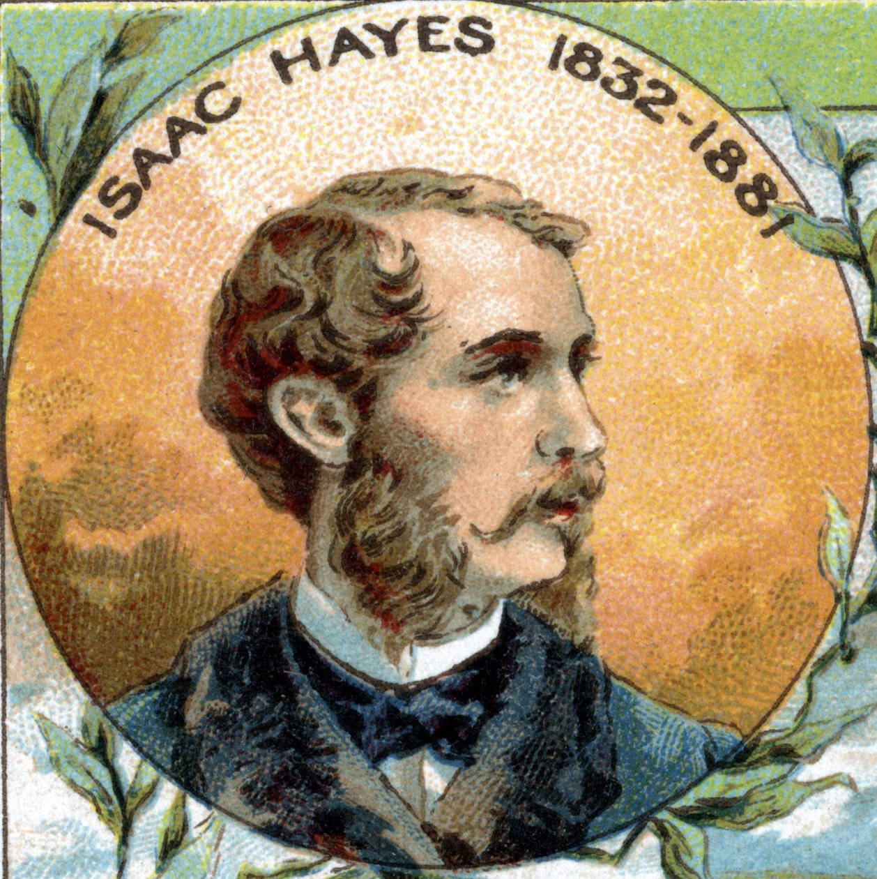 Isaac Israel Hayes (1832-1881) läkare och upptäcktsresande på den arktiska kontinenten av Unknown artist