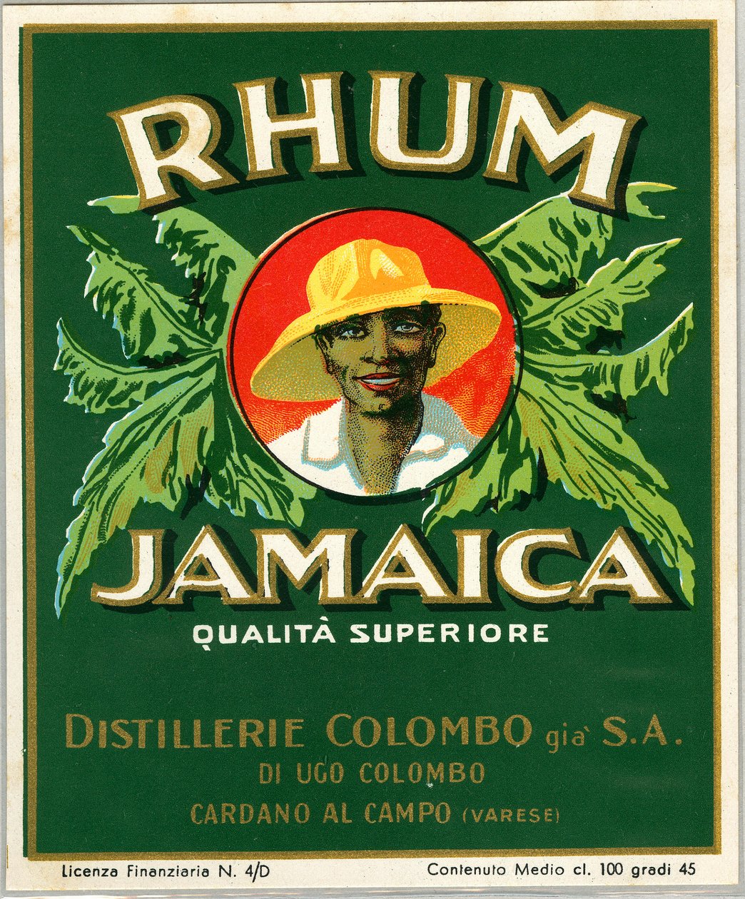 Jamaica romalkoholreklam (kromolitografi, sent 1800-tal) av Unknown artist