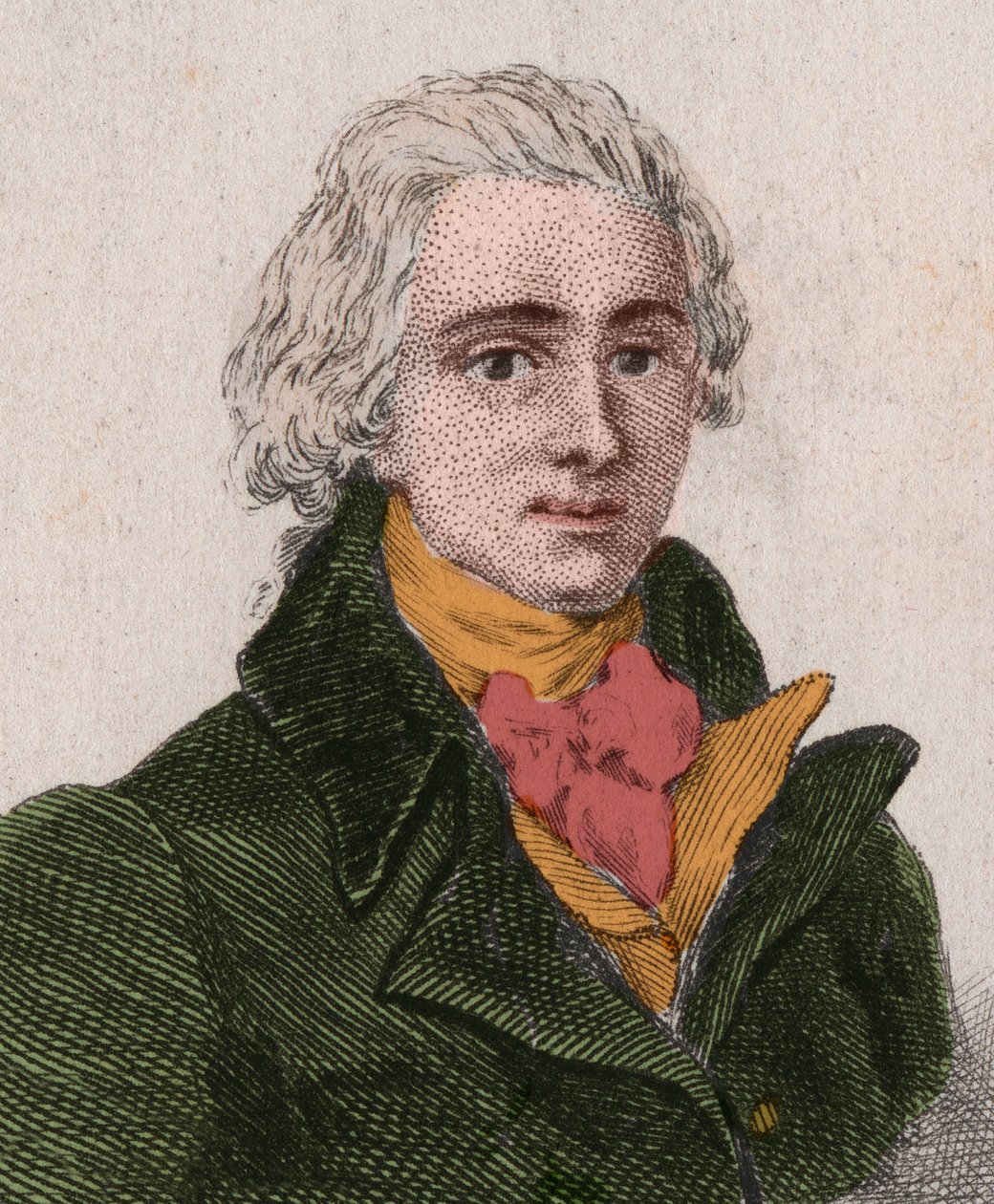 Jean-Pierre-Claris (Jean Pierre Claris) de Florian (1755-1794), dramatiker, romanförfattare, poet, fransk fabulist (1755-1794). Gravyr från 1876. av Unknown artist