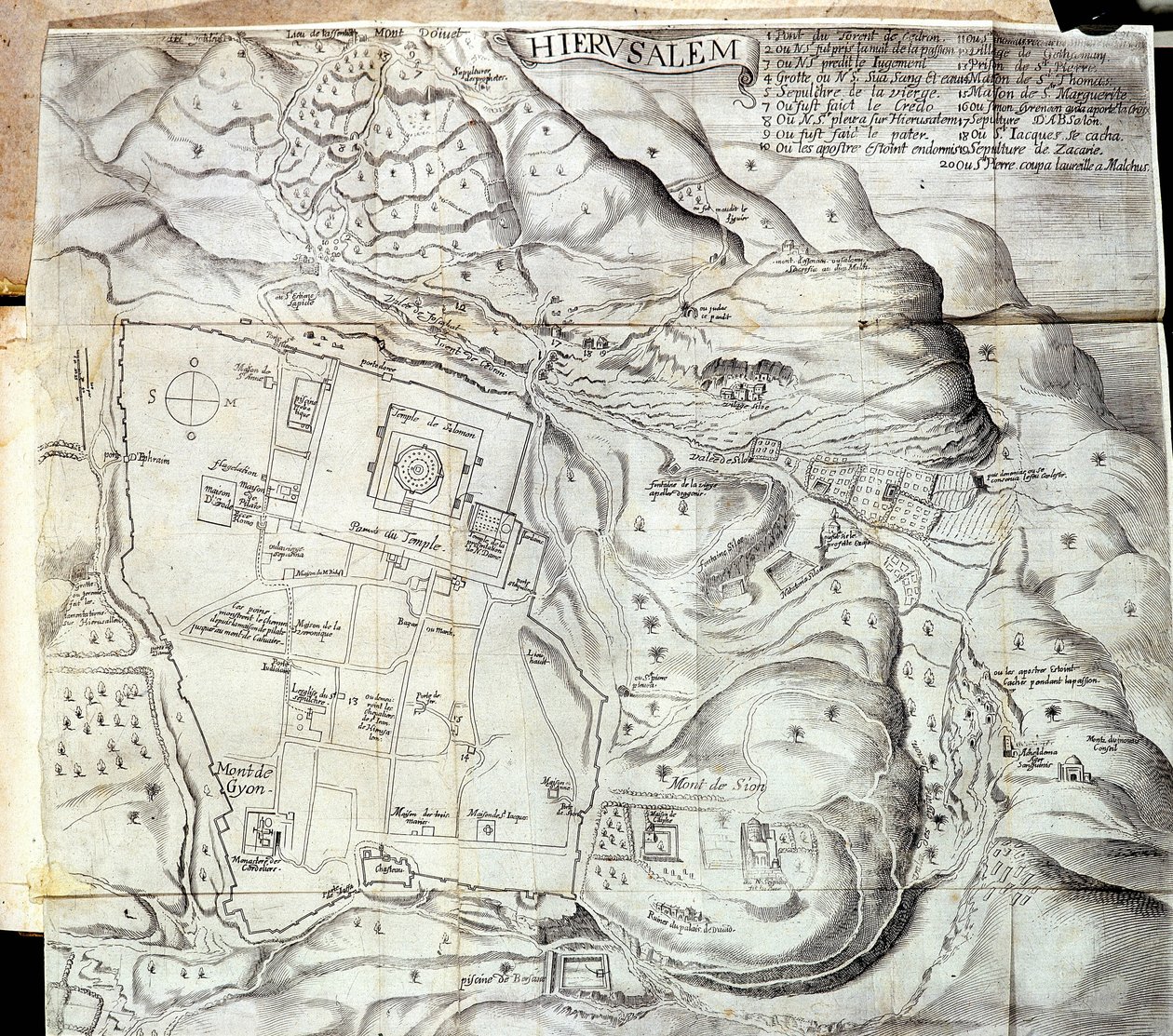 Jerusalem - i "" Levantens resa gjordes på kungens befallning år 1621", redigerad 1629 av Unknown artist