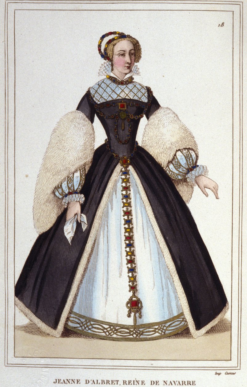 Jeanne av Albret (1528-1572), drottning av Navarra från 1555 till 1572. av Unknown artist
