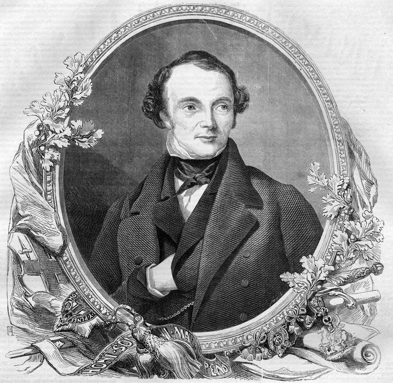 John Russell (1792-1878), brittisk politikergravyr från 1860. av Unknown artist