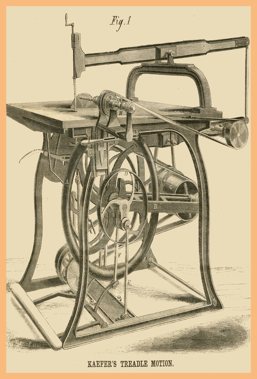 Kaefers Treadle-rörelse av Unknown Artist
