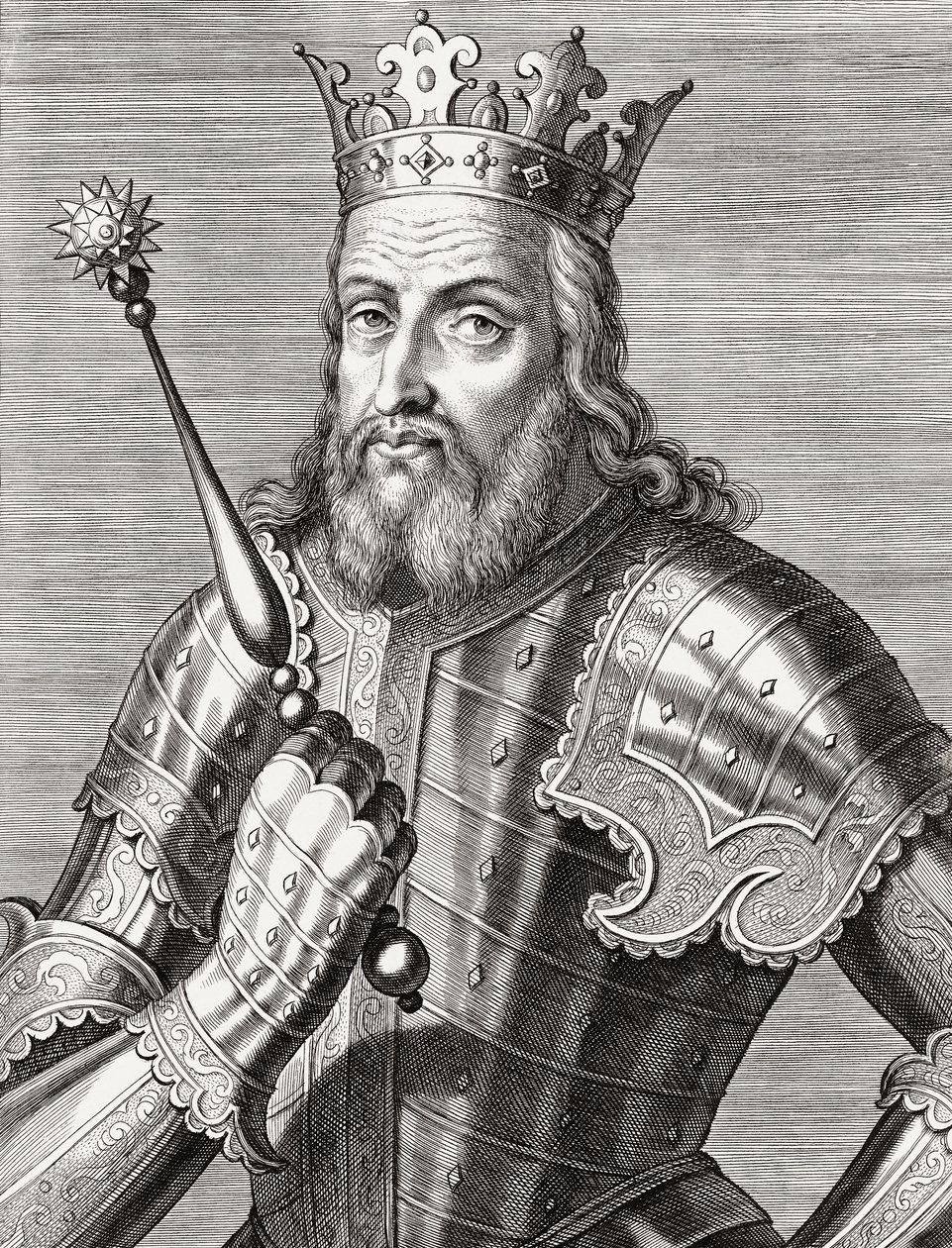Kung Afonso IV av Portugal. Porträtt. av Unknown artist