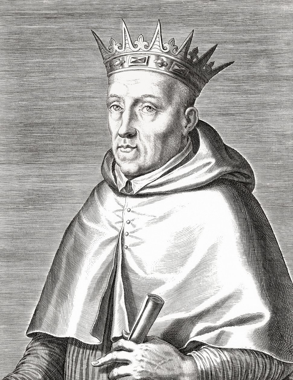 Kung Henrik I av Portugal och en kardinal. Henrique I. Porträtt. av Unknown artist
