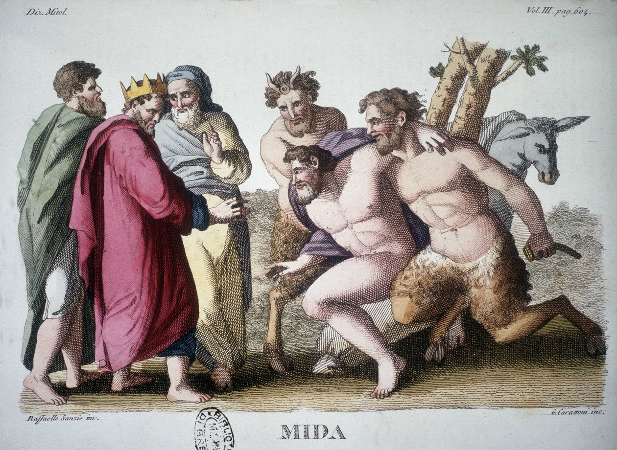 Kung Midas - gravyr av Unknown artist