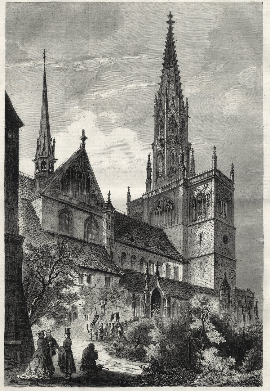 Konstanzer Munster - Konstanz Minster eller Konstanz Cathedral - Tyskland - Cathedrale Notre-Dame (Notre Dame) de Constance - 1868 - av Unknown artist