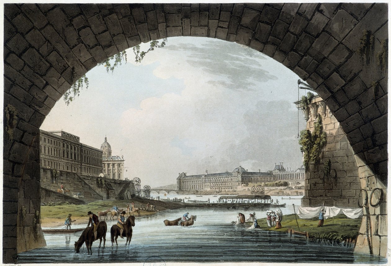 La Monnaie, 4 nationer i Paris sett av J.C.Mats, publicerad av W.Miller i London-1806 av Unknown artist