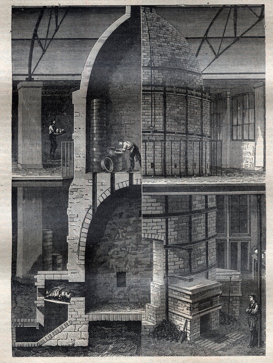 Tillverkning av vaser på Sevres-fabriken - Gravering i "La Science francaise"" av Unknown artist