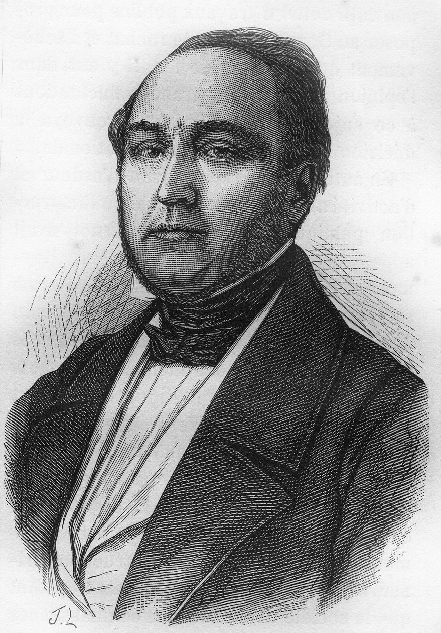 Lazare Hippolyte Carnot (1801-1888), fransk politiker. av Unknown artist
