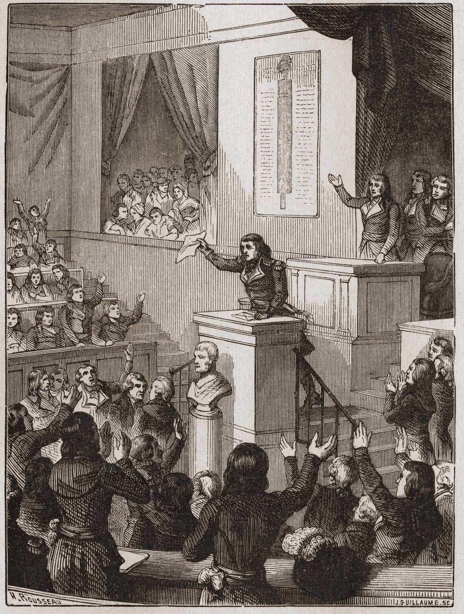 Lazare Nicolas Marguerite Carnot (med smeknamnet segerns arrangör eller den store Carnot) tillkännagav den 1 september av Unknown artist