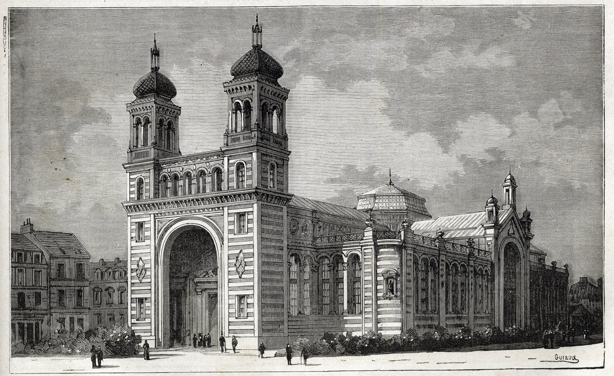 Rameau-palatset (1878-1881) i Lille - gravyr från 1884 av Unknown artist