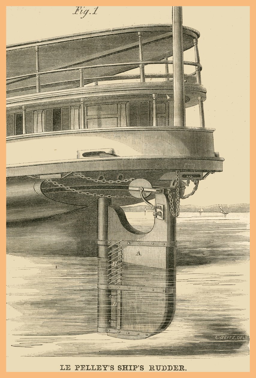 Le Pelleys fartygsroder av Unknown Artist