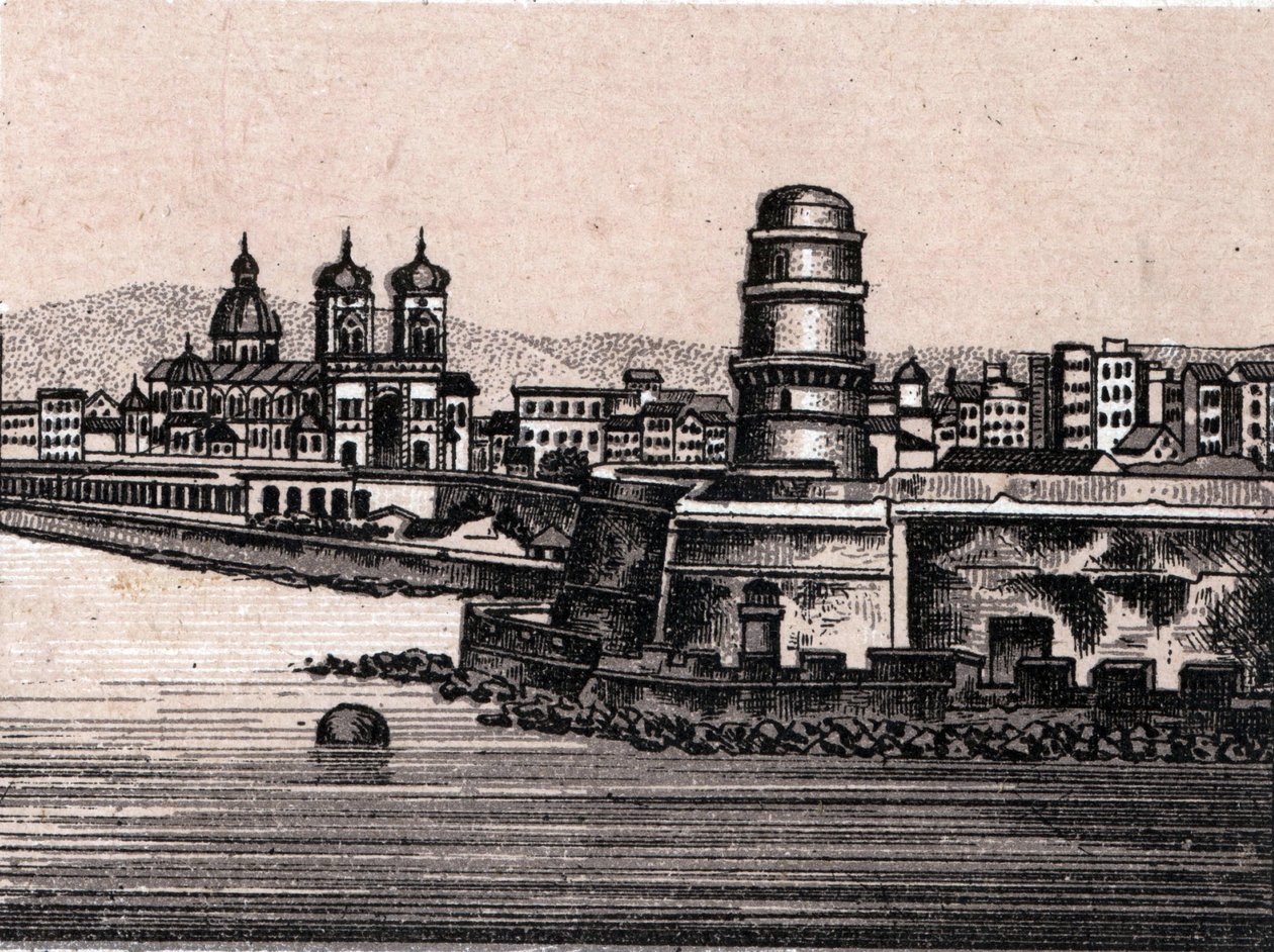 Le fort saint Jean a Marseille i "Världen illustrerar 168 vyer"" Odaterat (slutet av 1800-talet) av Unknown artist