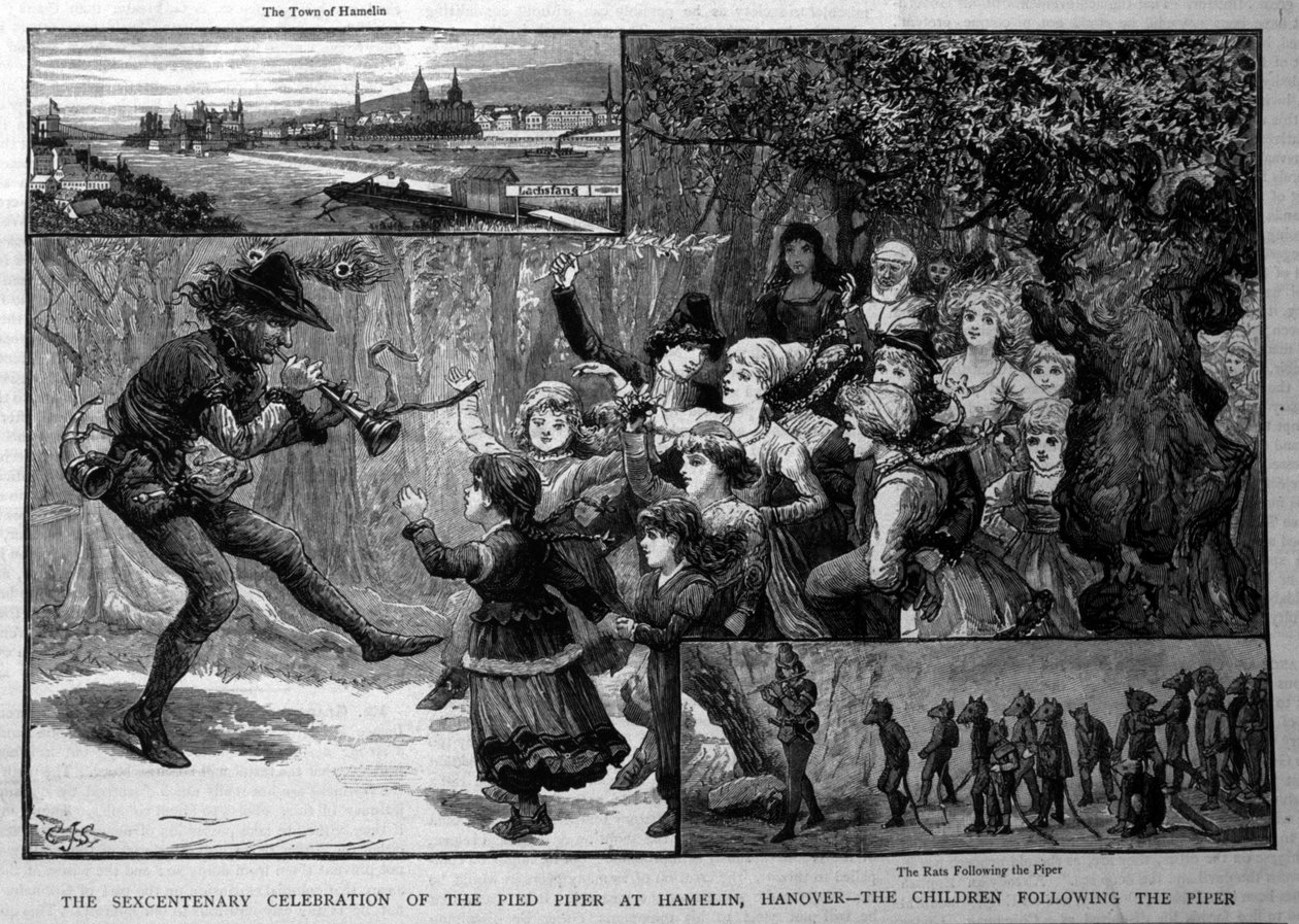 Legenden om "" Pied Piper of Hamelin"" av Unknown artist
