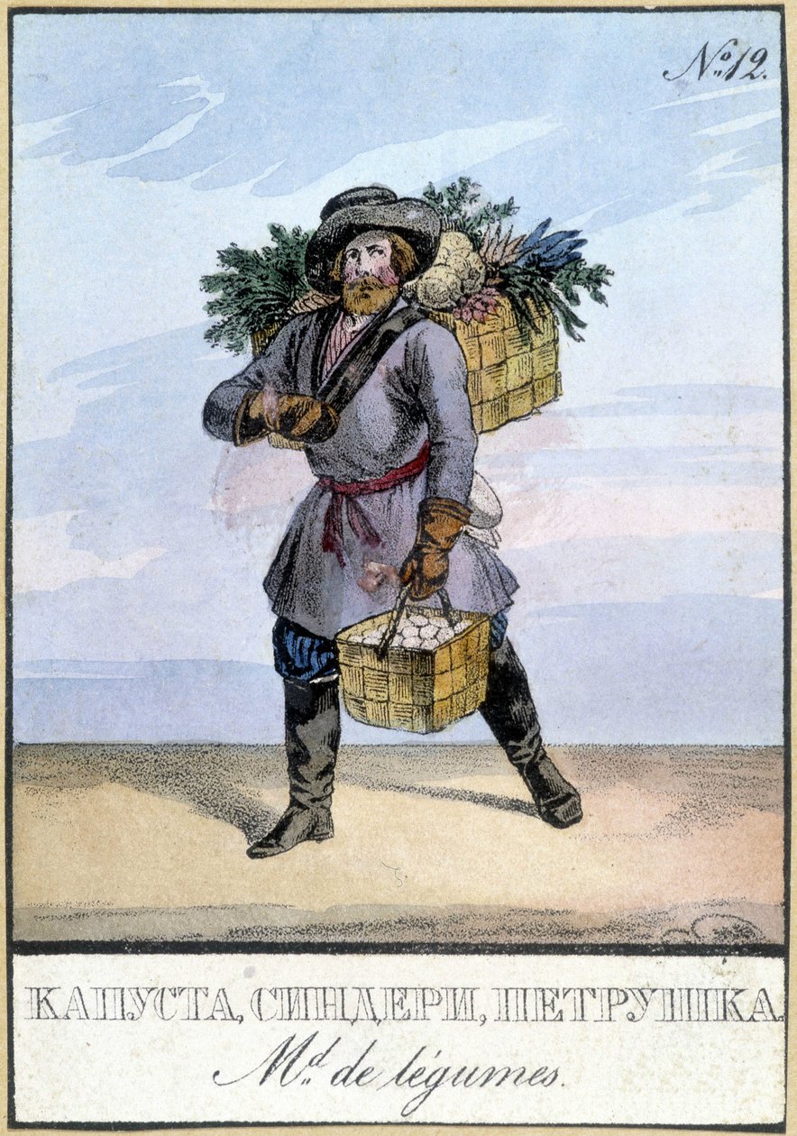 Baljväxthandlare i Ryssland på 1800-talet. av Unknown artist