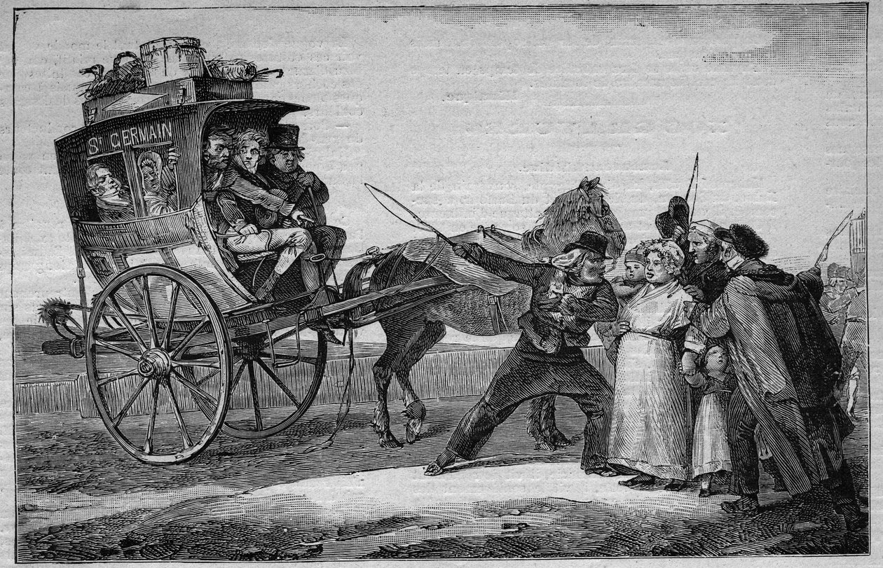 Les Omnibus de Paris på 1800-talet: Le Cuckoo - gravyr från 1892 av Unknown artist