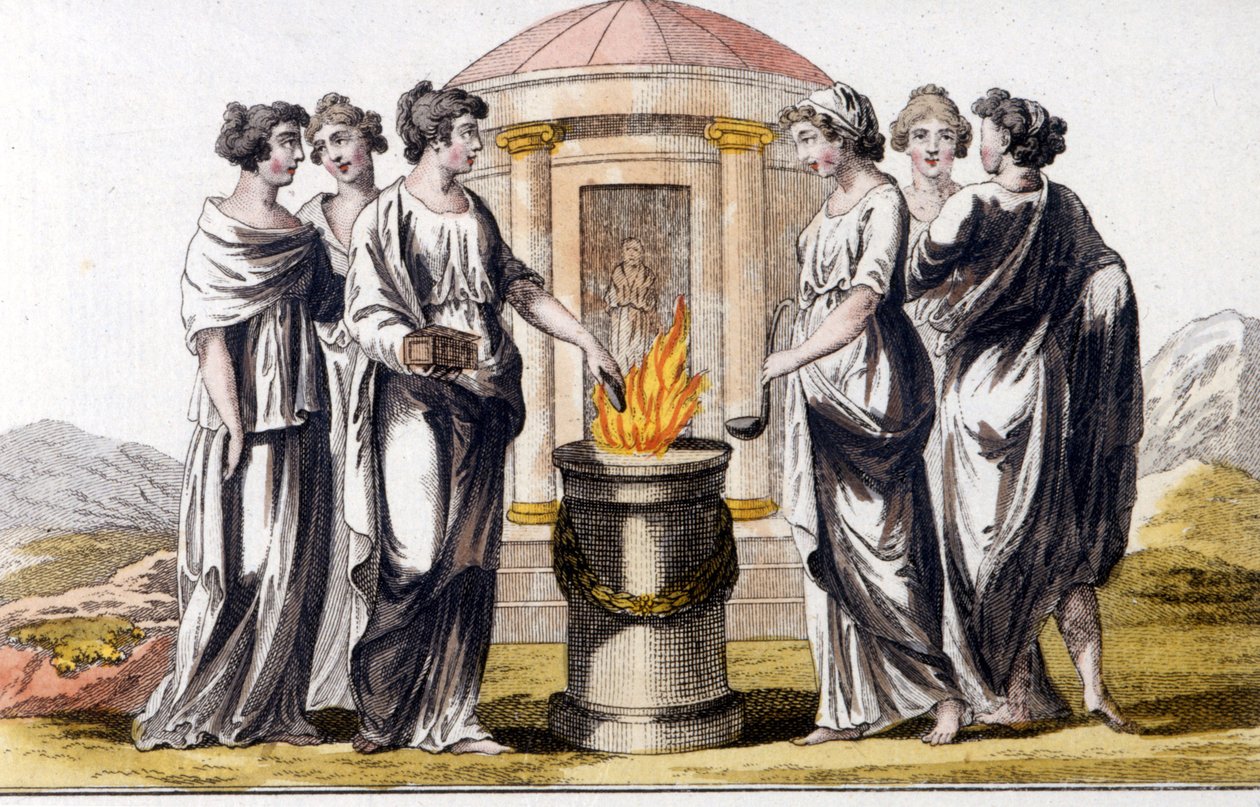 Les Vestales. Gravyr från början av 1800-talet. av Unknown artist