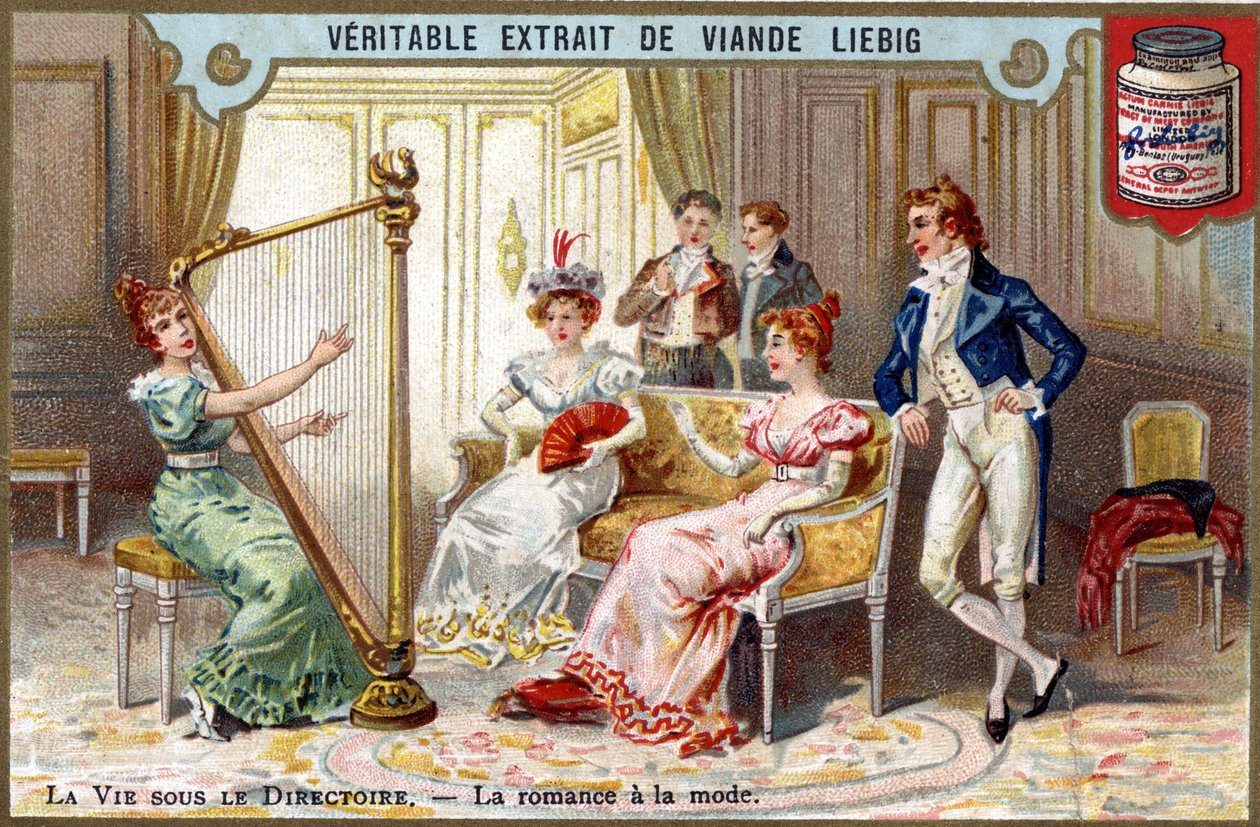 Livet under styrelsen: romantik i mode. Chromo Liebig från slutet av 1800-talet. av Unknown artist