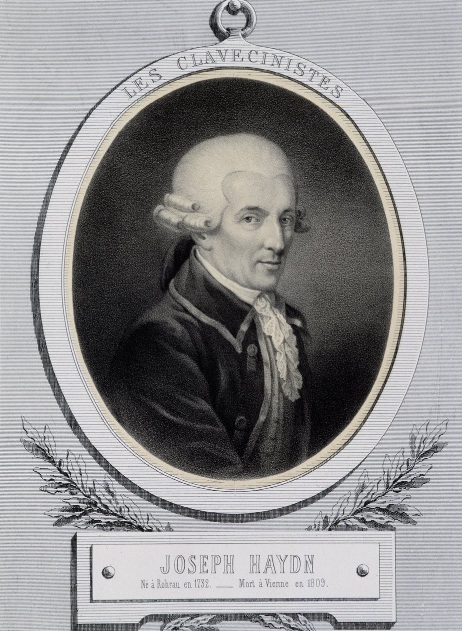 Medaljongporträtt av musikern Franz Joseph Haydn (1732-1809) av Unknown artist