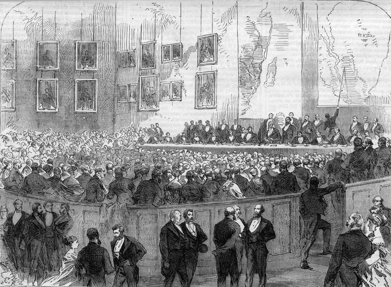 London 1868. Geographical Society of London: beskrivning av Dr. David Livingstones (1813-1873) resa till Afrika. av Unknown artist
