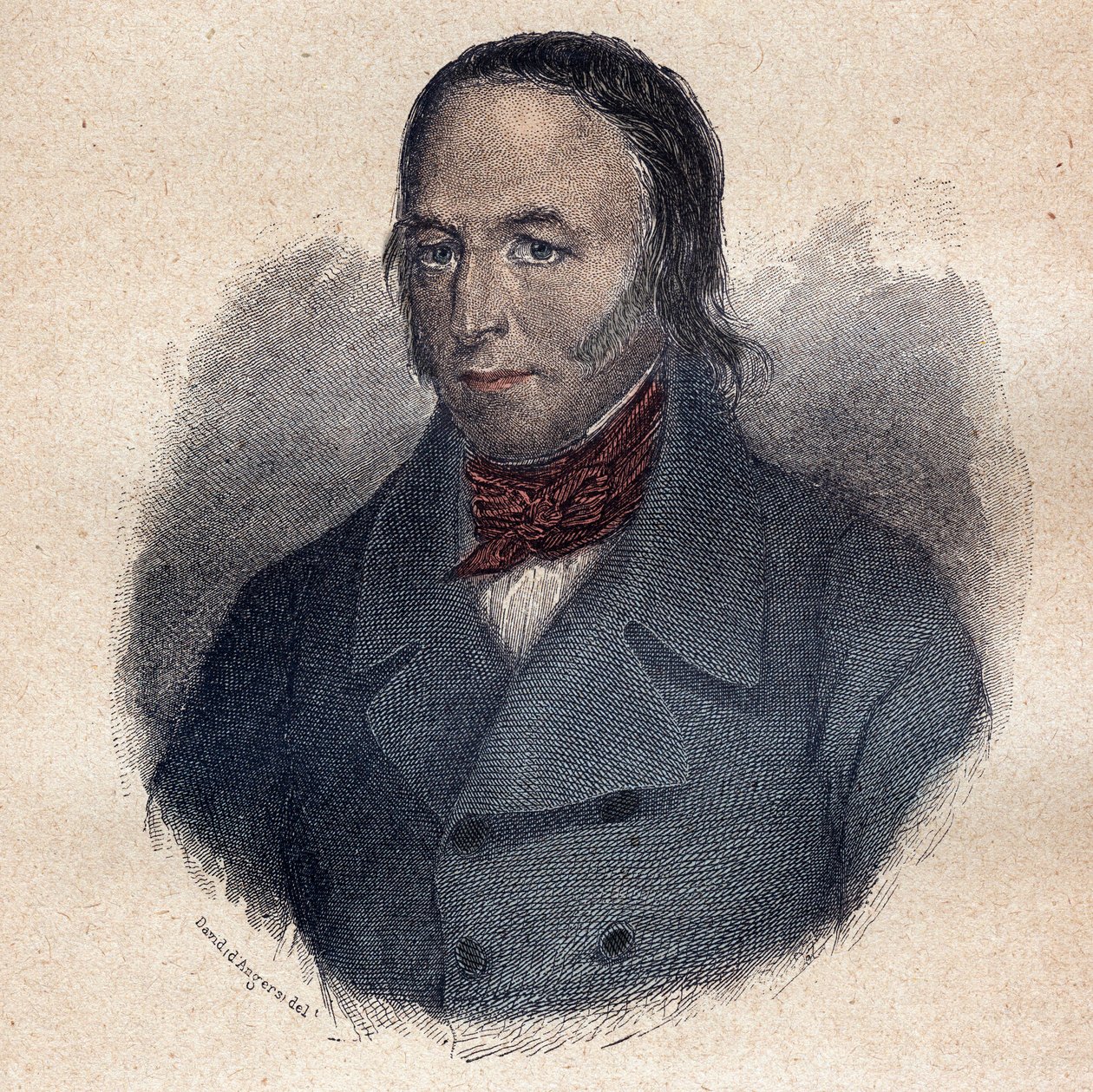 Louis Marie de Lahaye baron sedan Viscount de Cormenin (1788 1868) fransk jurist och politisk pamflettförfattare, gravyr av Unknown artist