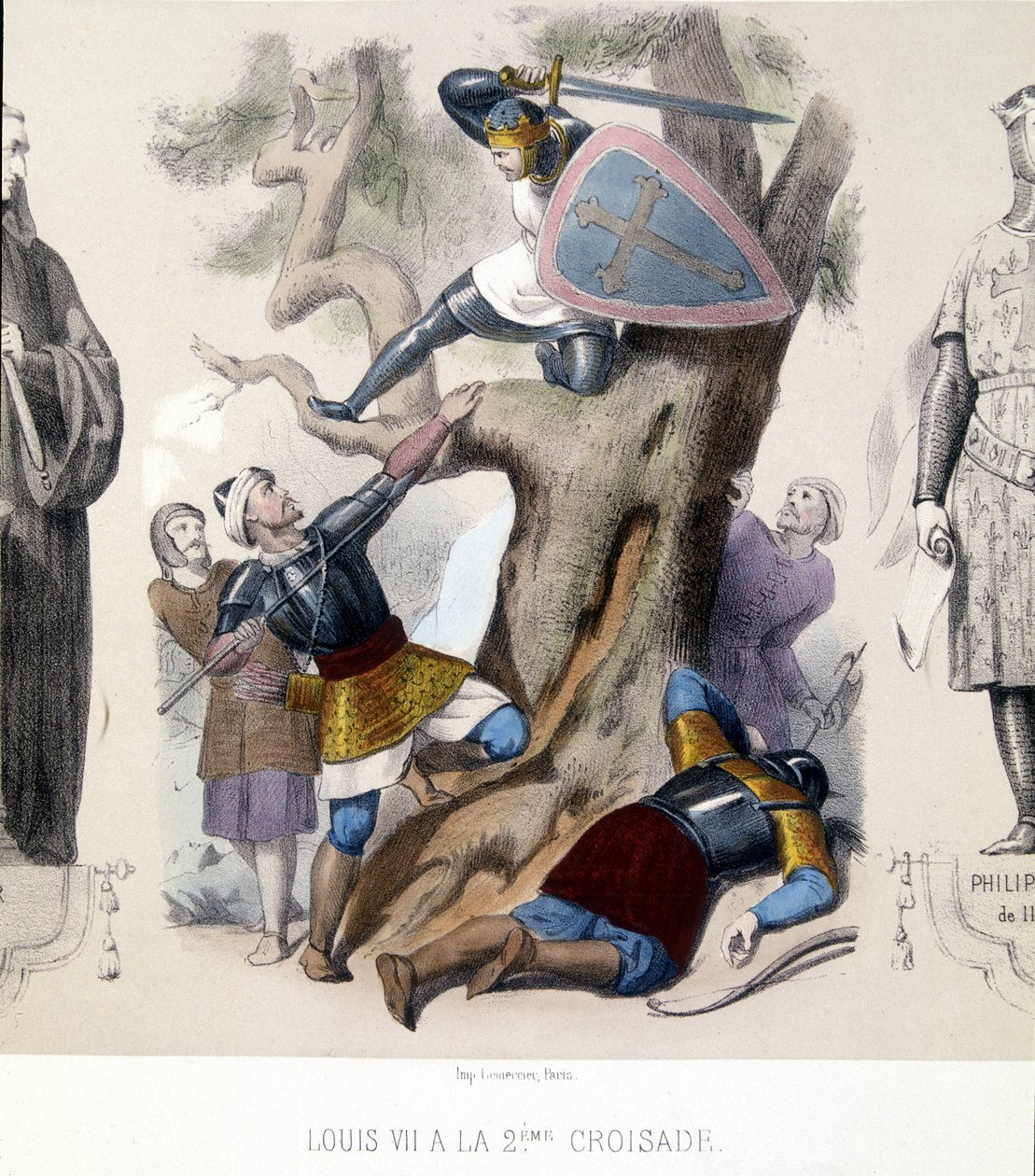 Ludvig VII den unge (1120/1180), Capetiens direkt under det andra korståget (1147/1149). av Unknown artist