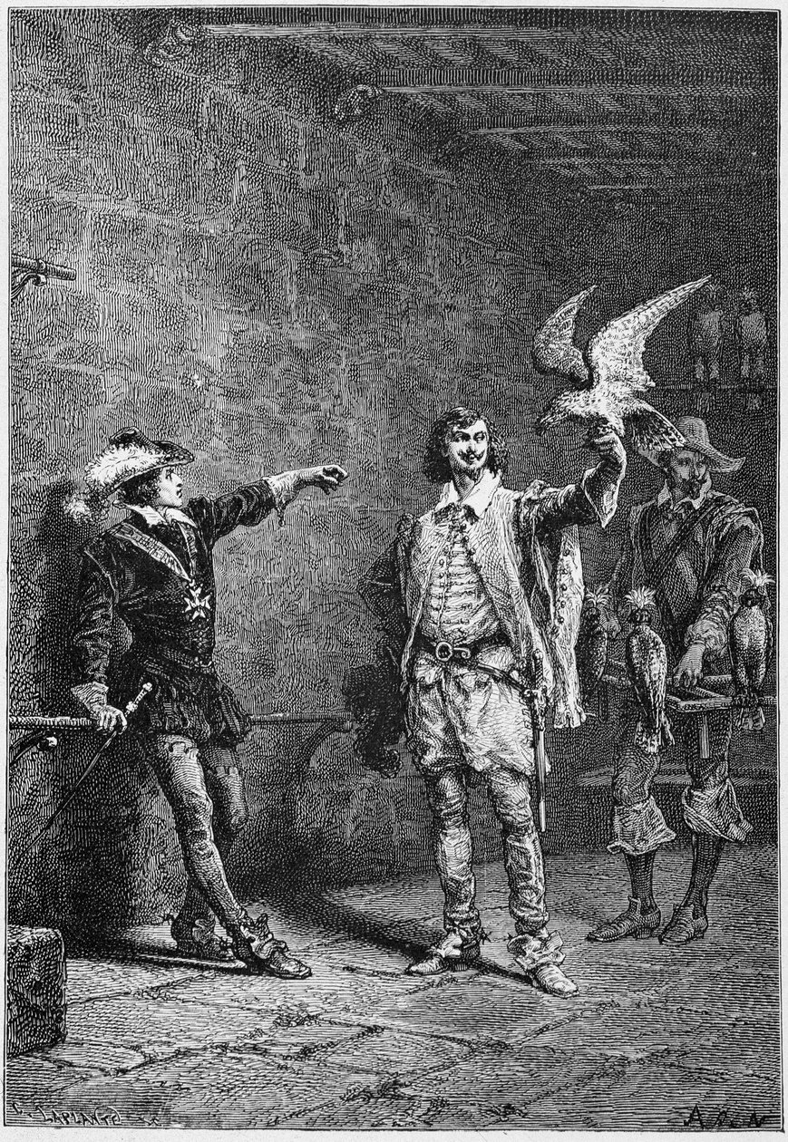 Ludvig XIII vid sexton år och hans favorit Albert de Luynes - i "Histoire de France"" från de mest avlägsna tiderna fram till 1789" av M. Guizot av Unknown artist
