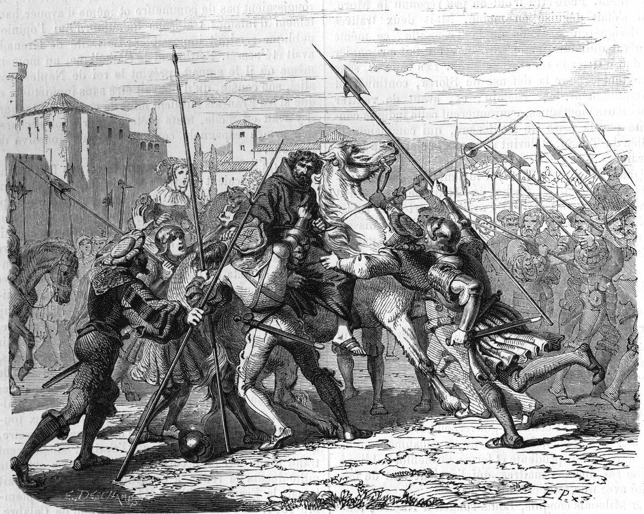 Ludvig den Mere tillfångatagen (1500). av Unknown artist