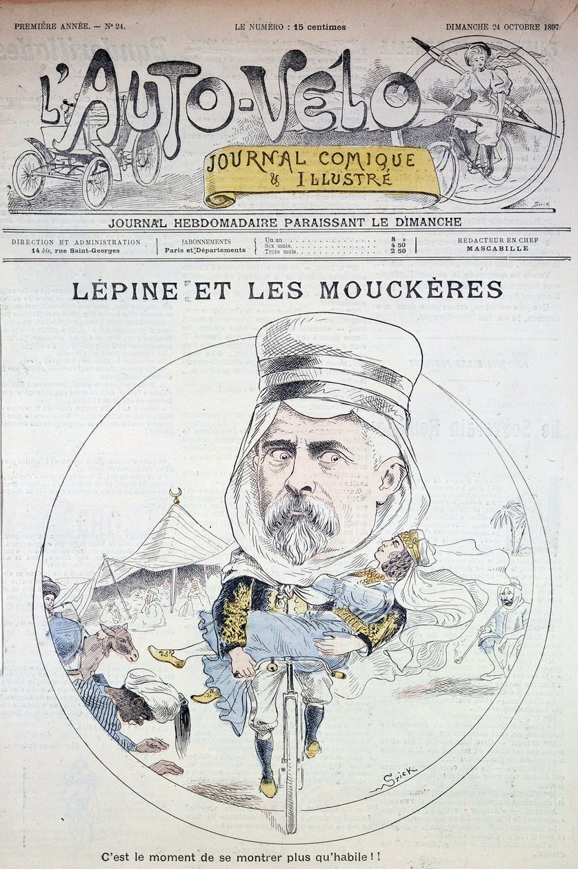 Lépine och Mouckères - i ""Auto-Vélo""" av 1897-12-12, Bibl.de la ville de Paris. av Unknown artist