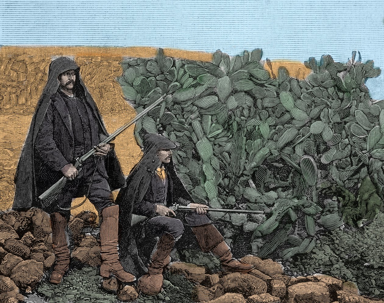 Mafia (Cosa Nostra) på Sicilien: picciotti unga medlemmar av maffian, sent 1800-tal. av Unknown artist