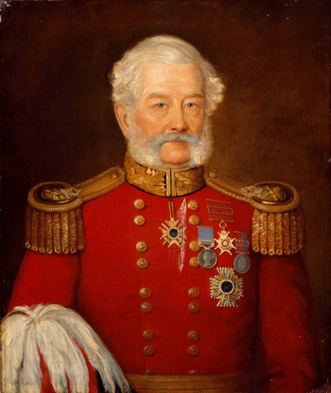 Generalmajor Sir Abraham Roberts, arméstab av Unknown artist