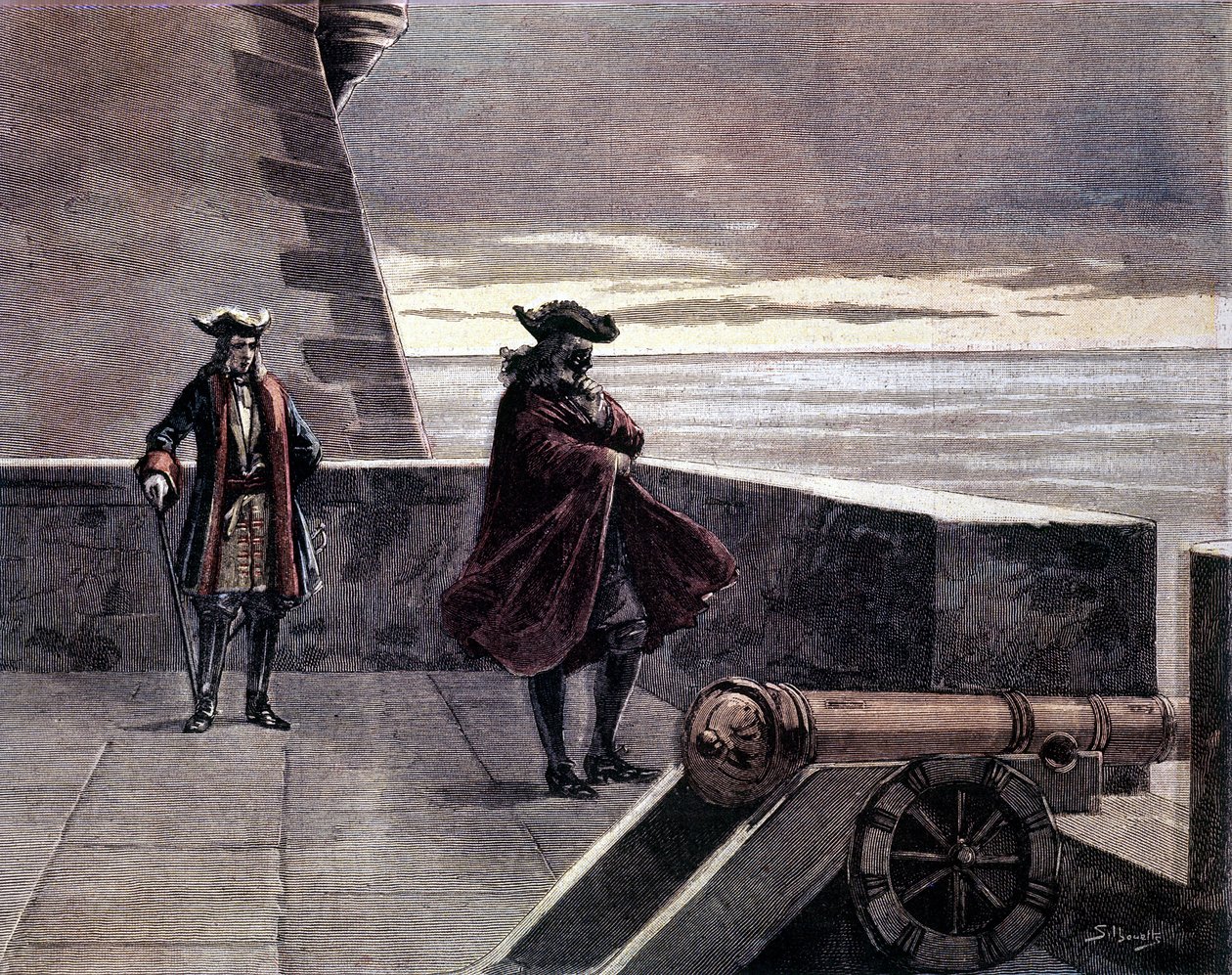 Man med järnmask i sitt torn. 1800-talsgravyr. av Unknown artist