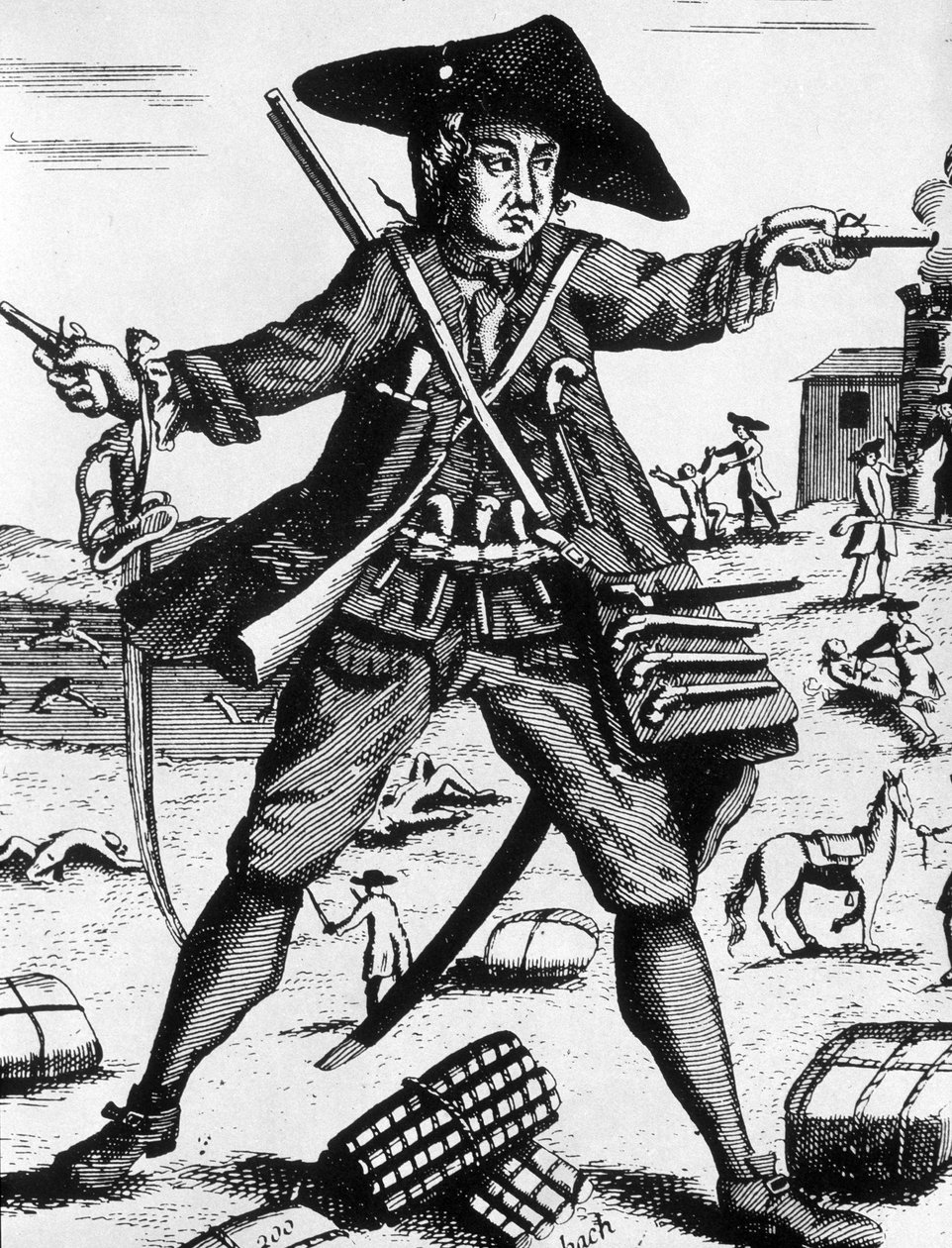 Dorn vapen till tänder - gravyr av Unknown artist