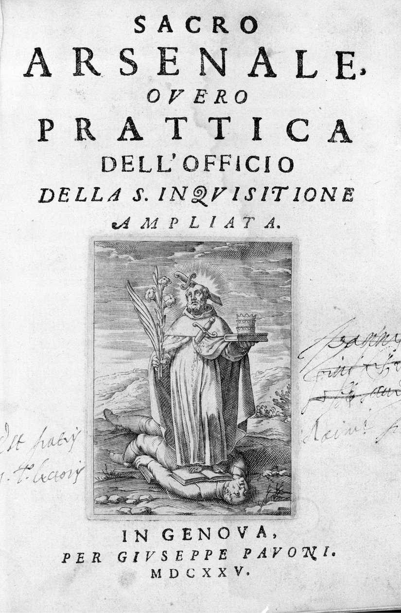 Manual of the Inquisitor: Practice of the Inquisition, Genua av Unknown artist
