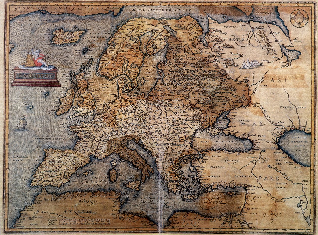 Karta över Europa av Unknown artist