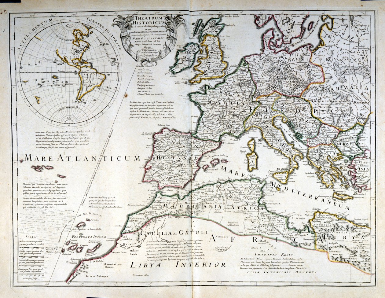 Karta över Europa. Början av 1600-talet. av Unknown artist