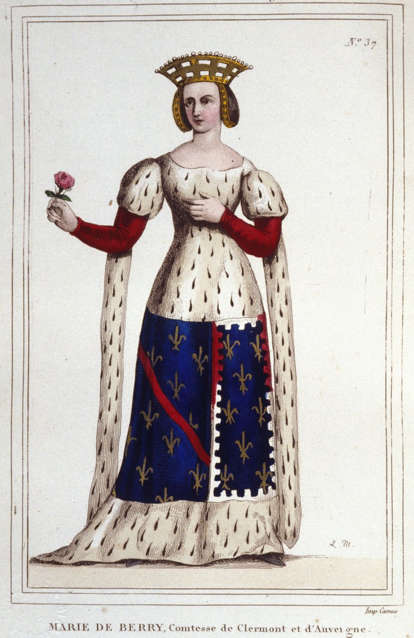 Marie de Berry (1367-1434). Grevinnan av Clermont och Auvergne. av Unknown artist