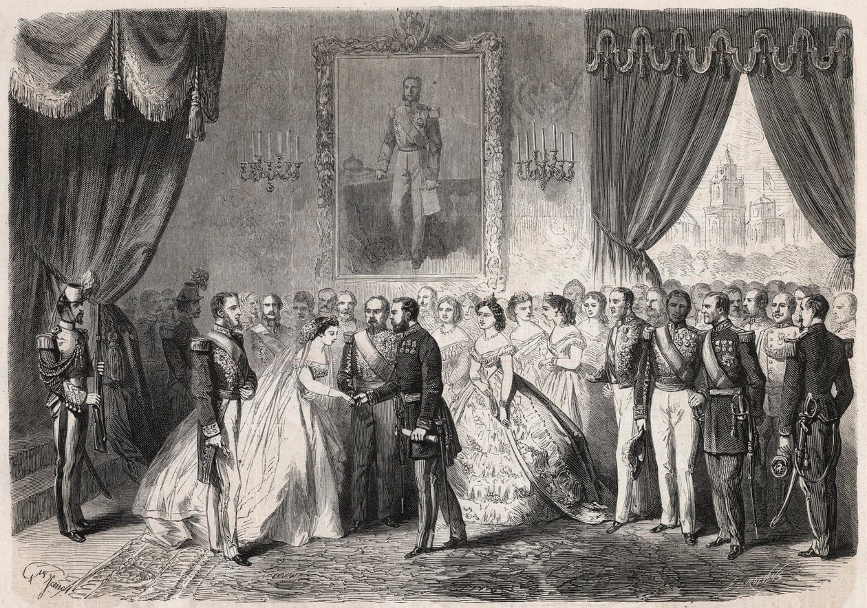 Äktenskap med marskalk Francois Achille Bazaine (Francois-Achille av Unknown artist