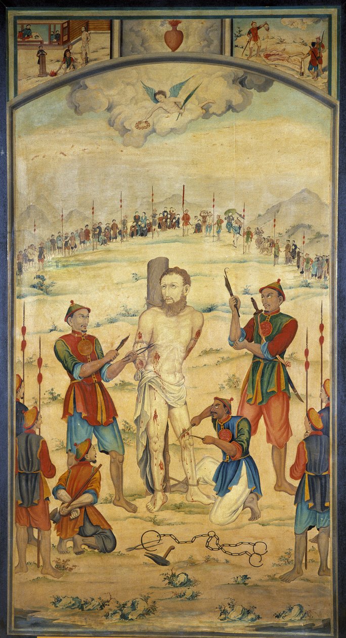 Martyrium av välsignade Marchand Cochinchine av Unknown artist