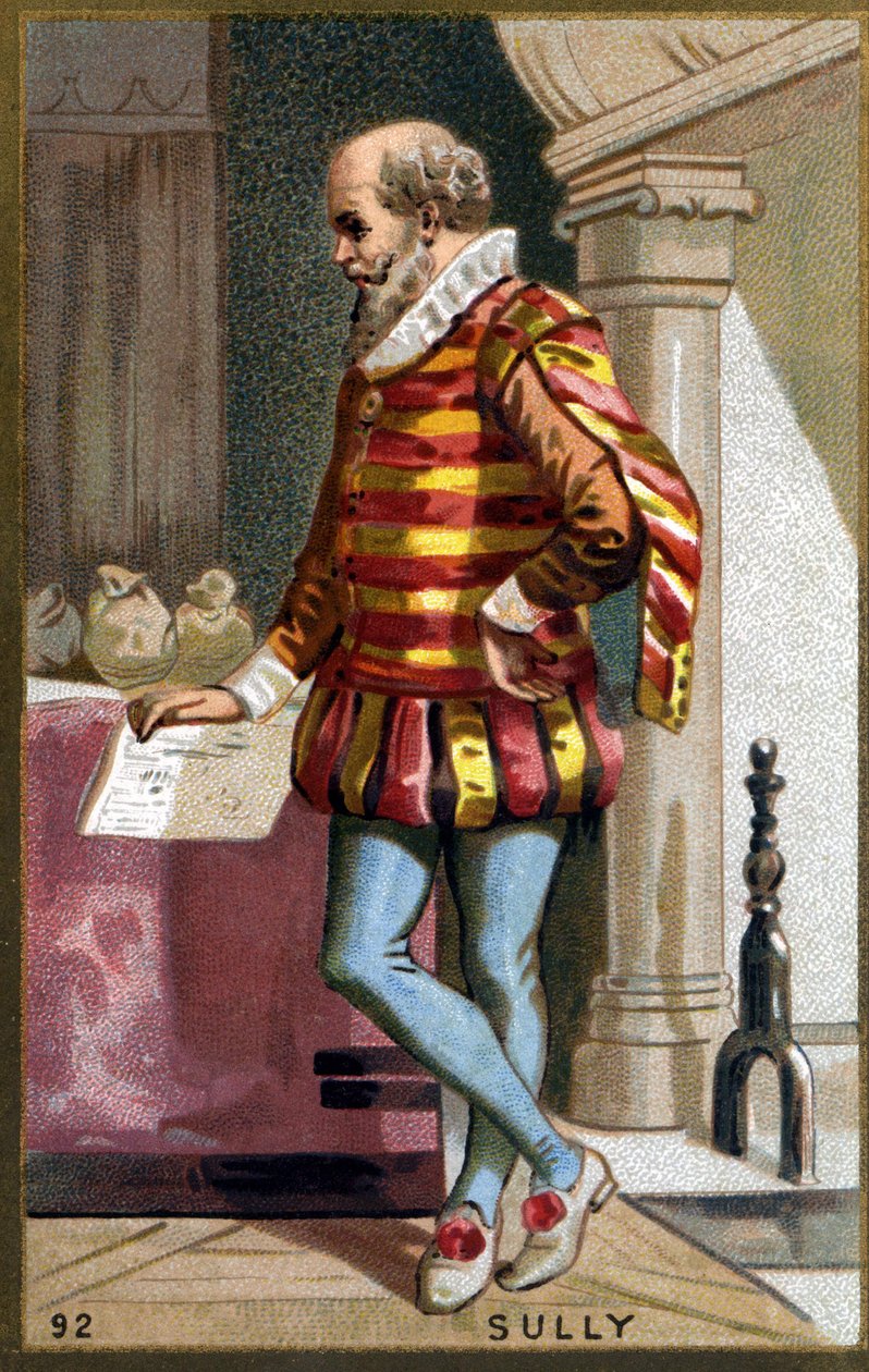Maximilian av Bethune, baron av Rosny, hertig av Sully (1560 - 1641). Kromolitografi av 1800-talet. av Unknown artist