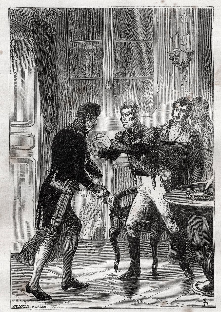 Möte mellan Charles Lemercier de Longpre (1778-1854), Baron d